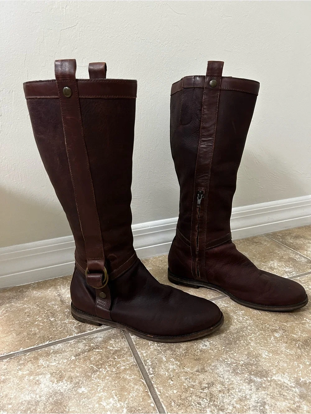 Cole Haan Tall Brown Leather Riding Boots